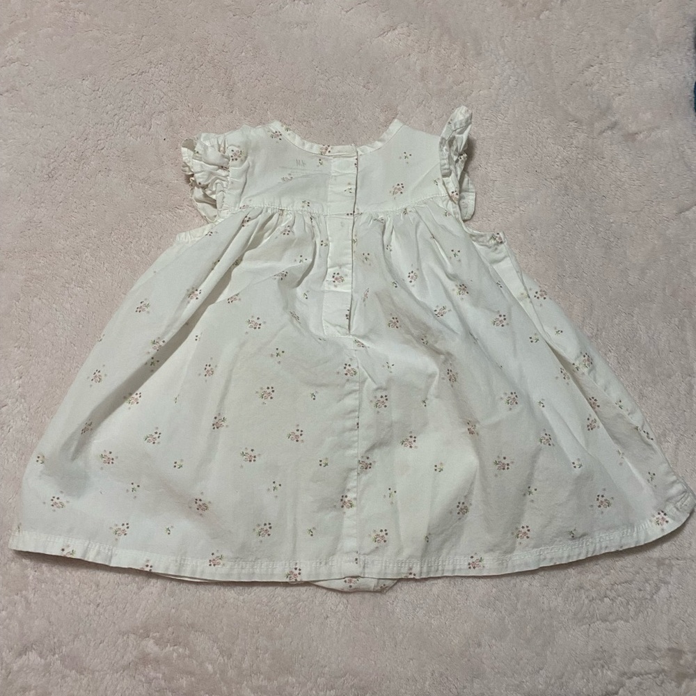 H&M floral baby dress and diaper cover